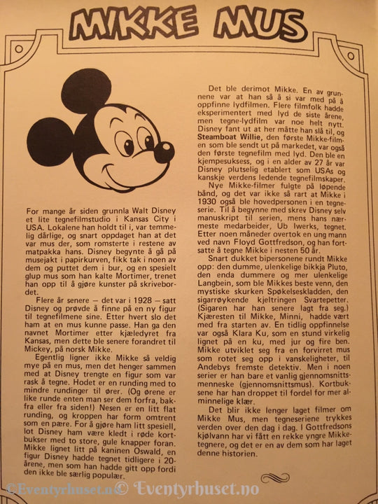 Walt Disney´s Godbiter. 1982. Mikke Mus Og Lugartyvene. Vg+. Tegneserieblad