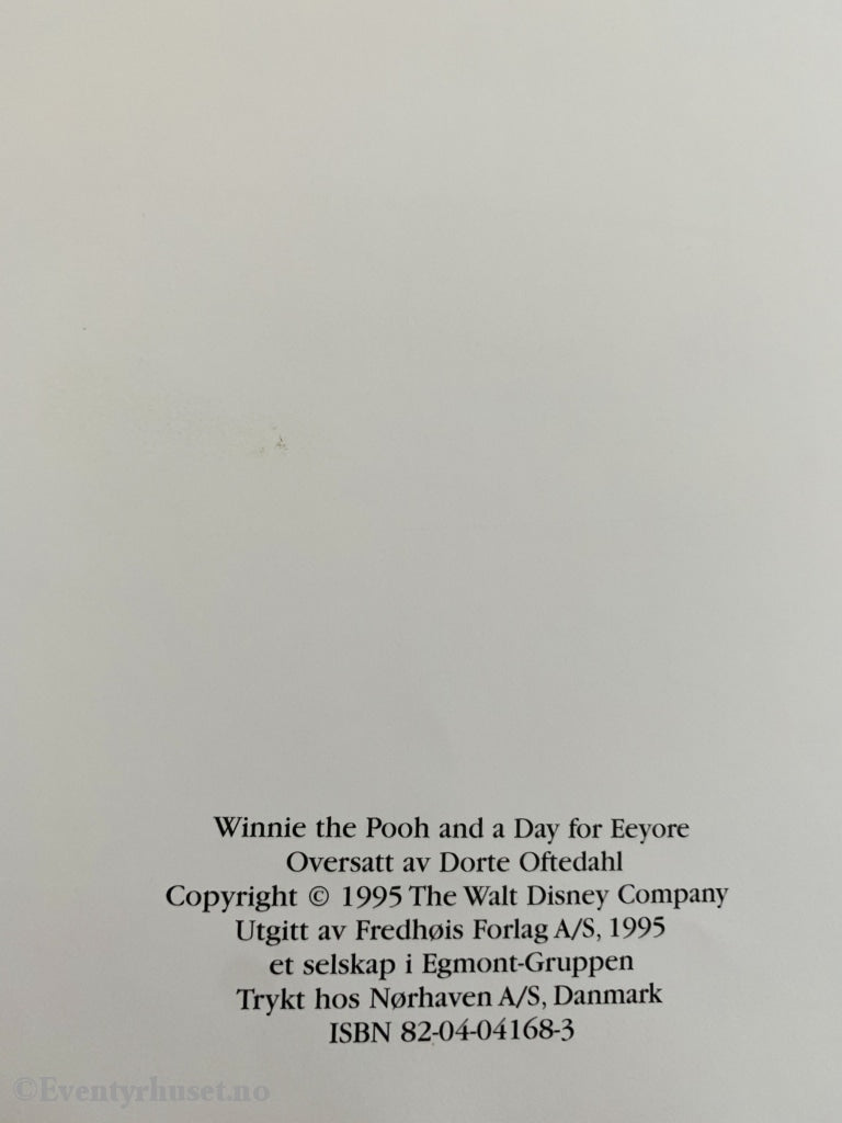 Walt Disneys Ole Brumm Og Tussis Fødselsdag. 1995. Fortelling