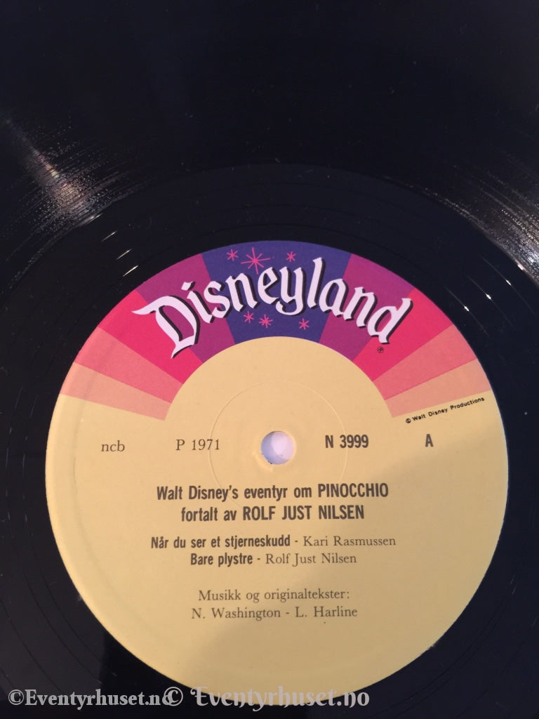 Walt Disneys Pinocchio. 1971. Lp. Lp Plate