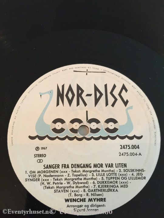 Wenche - Sanger Fra Den Gang Mor Var Liten. 1967. Lp. Lp Plate