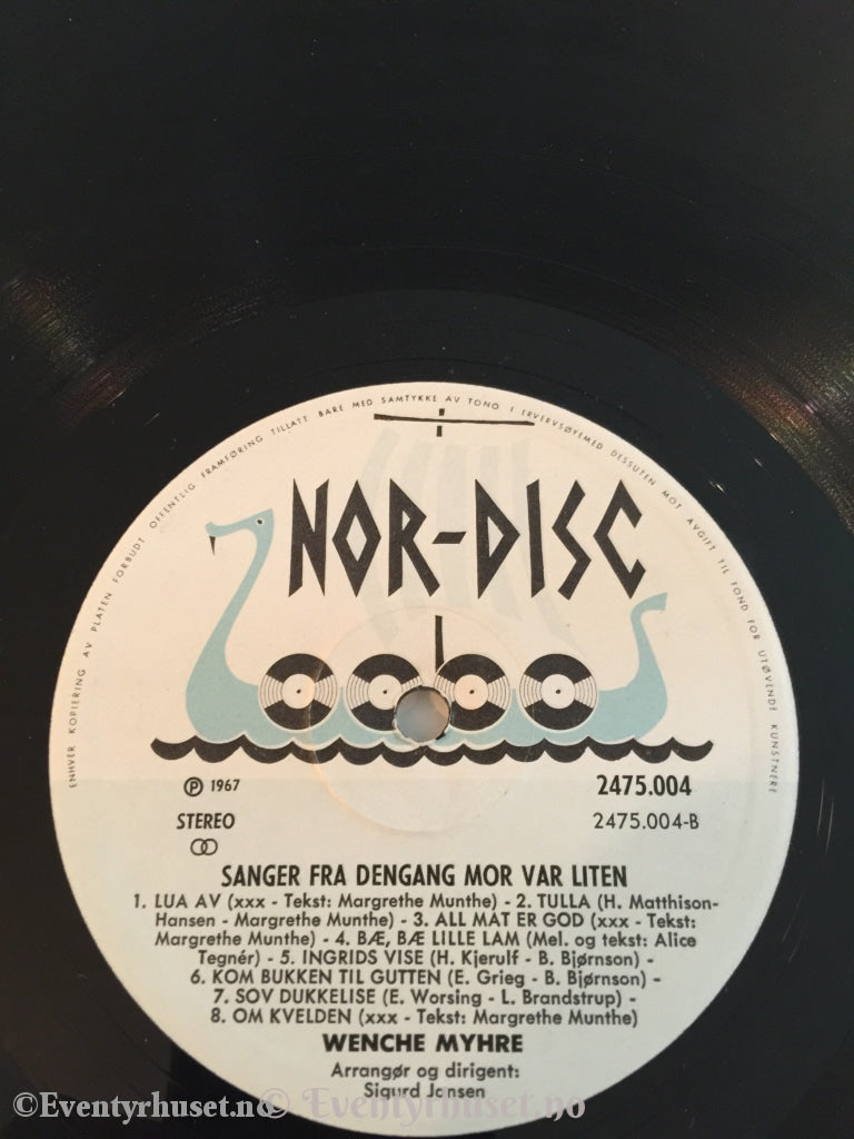 Wenche - Sanger Fra Den Gang Mor Var Liten. 1967. Lp. Lp Plate