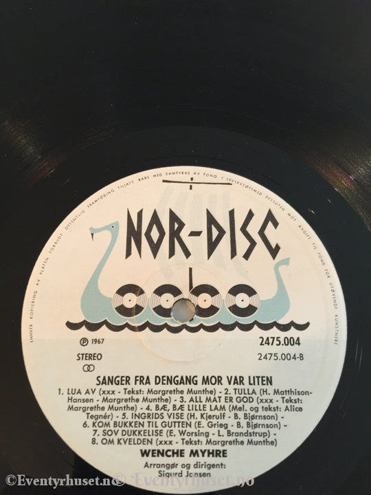 Wenche - Sanger Fra Den Gang Mor Var Liten. 1967. Lp. Lp Plate