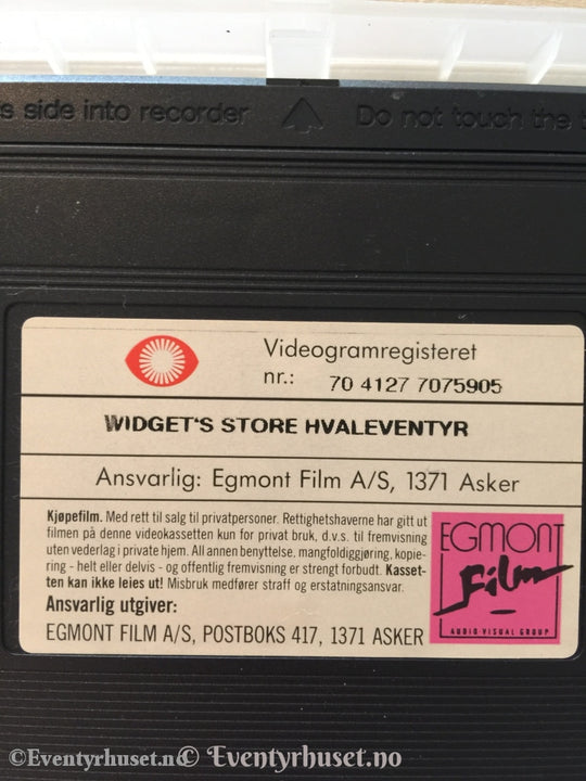 Widget 1. Widgets Store Hvaleventyr. 1999. Vhs. Vhs
