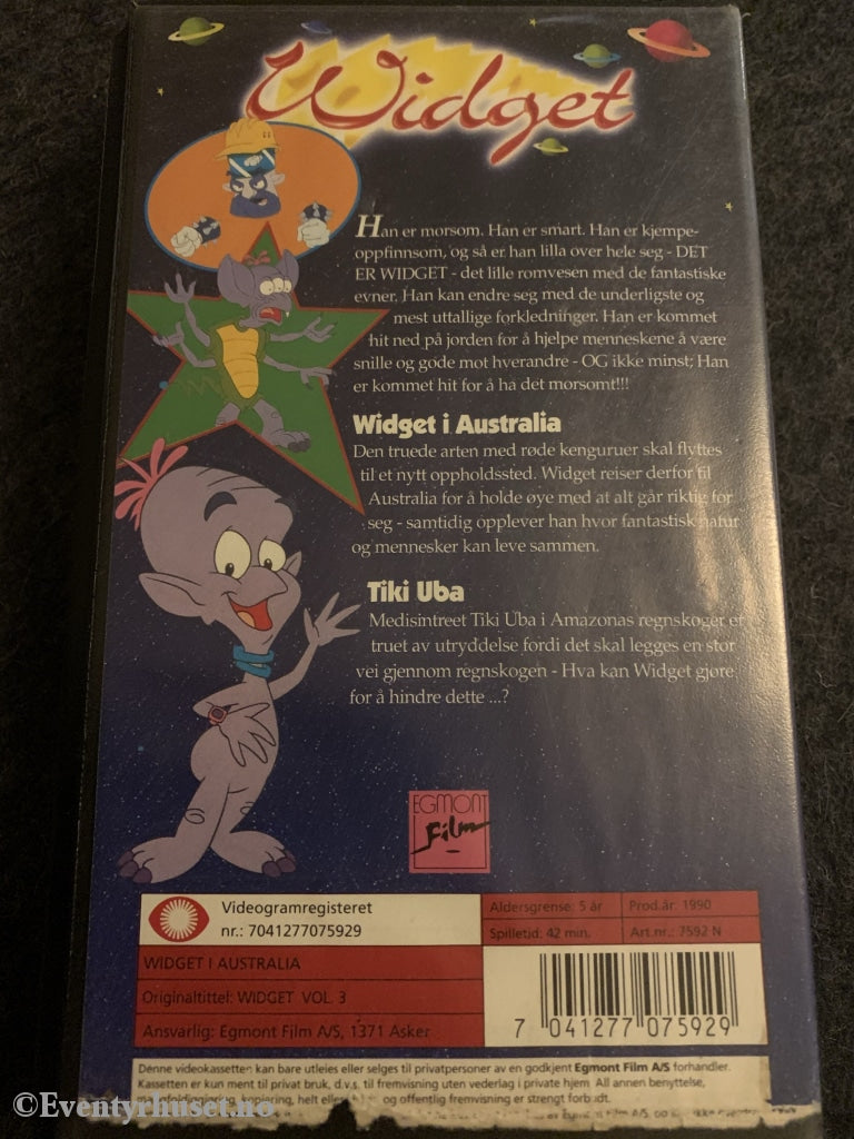 Widget 3. I Australia. Vhs. Vhs