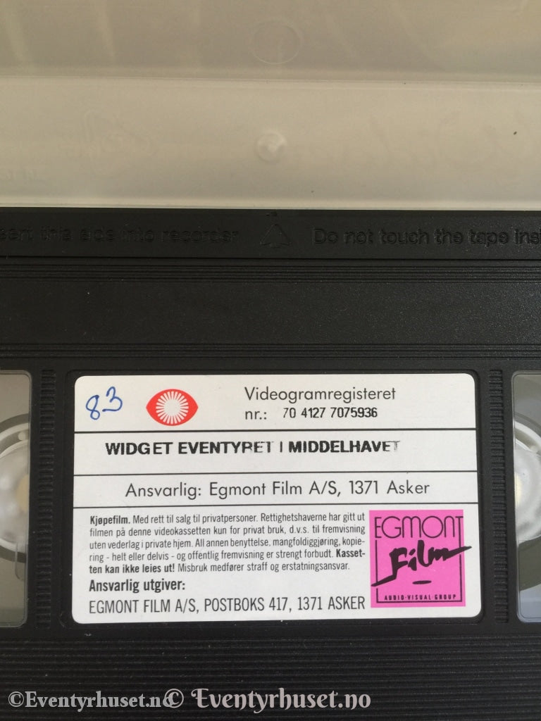 Widget 4. Eventyret I Middelhavet. Vhs. Vhs