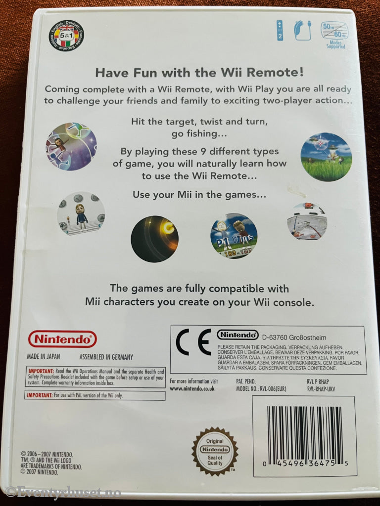 Wii Play. Nintendo Wii.
