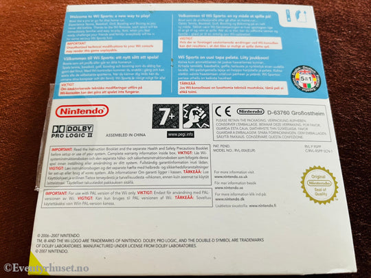 Wii Sports. Nintendo Wii.