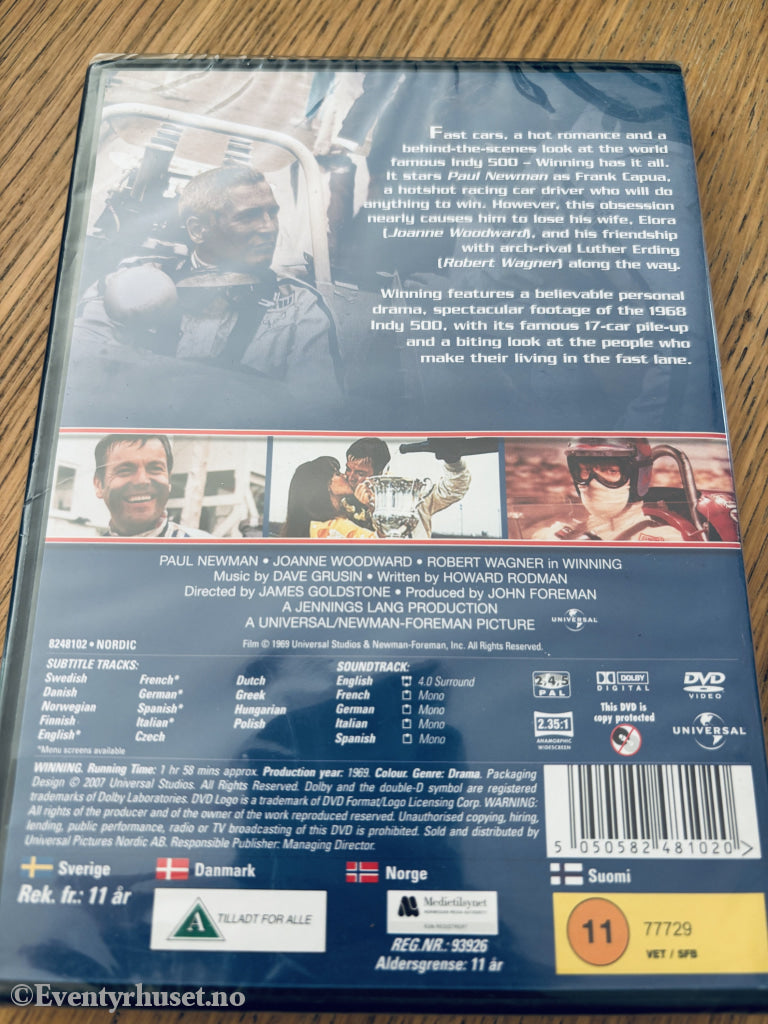 Winning (1969). DVD. Ny i plast!