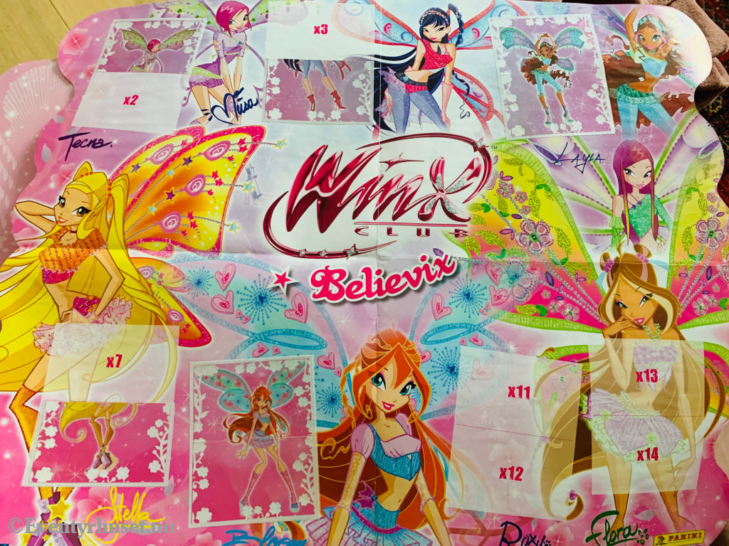 Winx Club Believix Panini klistremerkealbum med mange klistremerker i albumet og separat! Klistremerkealbum