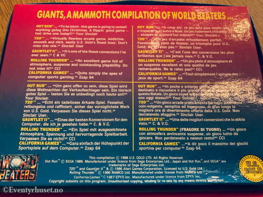 World Beaters: Giants (1989). Commodore 64 (C64) spill solgt i Norge! Commodore 64/128