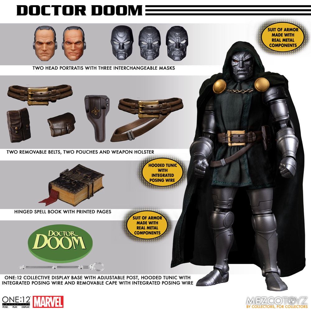 未開封 Monogram MARVEL Dr. Doom フィギュア Marvel Action Figure 1/12 Doctor Doom 17 cm – Eventyrhuset