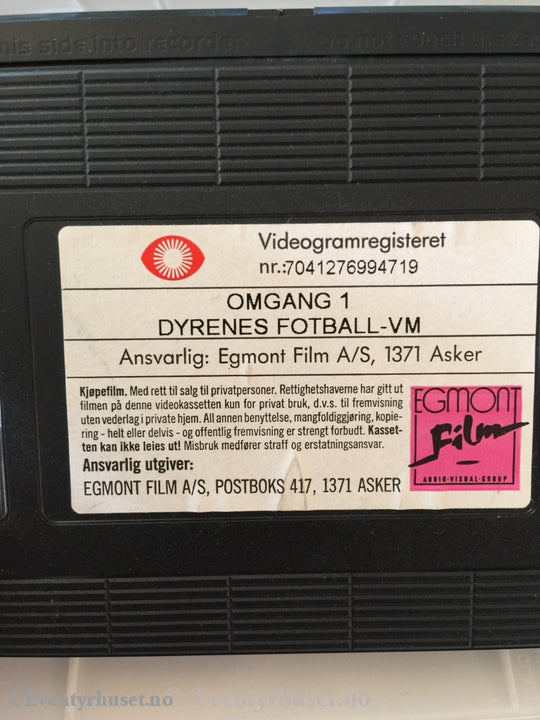 Zoo-Cup. Dyrenes Fotball-Vm. Omgang 1. 1993. Vhs. Vhs