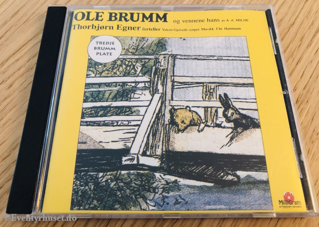 A. Milne. 1976. Ole Brumm Og Vennene Hans. Tredje Plate. Thorbjørn Egner Forteller. Lydbok På Cd.