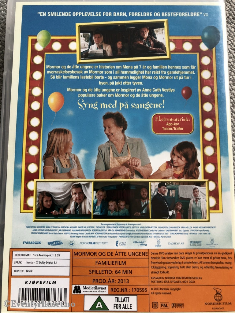 Anne-Cath. Vestly. 2013. Mormor Og De Åtte Ungene. Dvd. Dvd