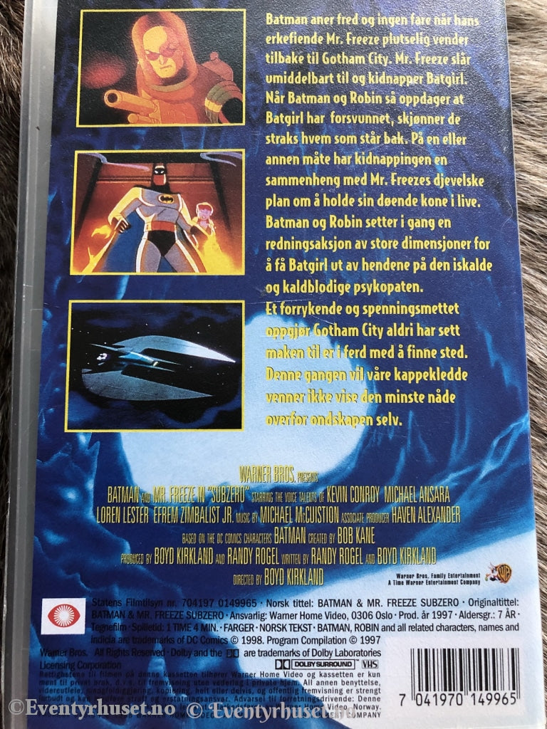 Batman & Mr. Freeze. 1998. Vhs. Vhs