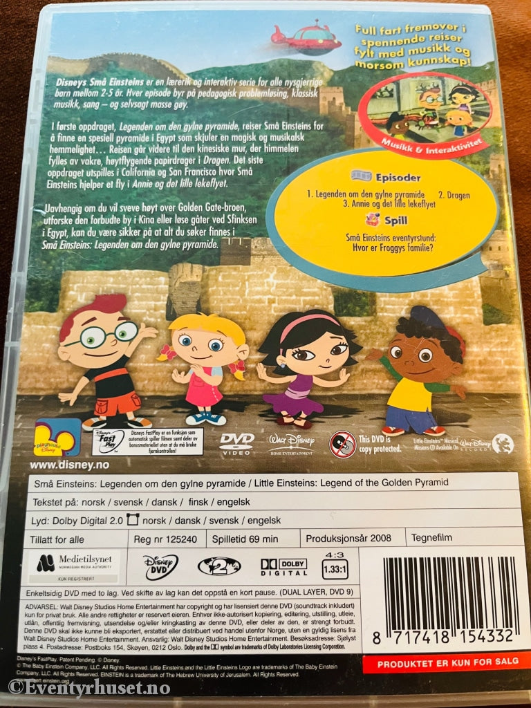 Disney Dvd. Små Einsteins. Vol. 4. Legenden Om Den Gylne Pyramide. 2008. Dvd