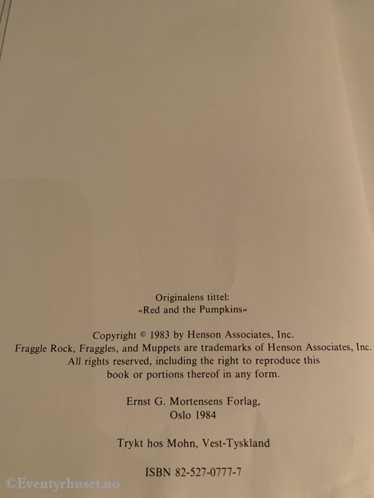 En Fragglebok - Jim Hensons Vips Og Gresskarfrøet. 1984. Fortelling