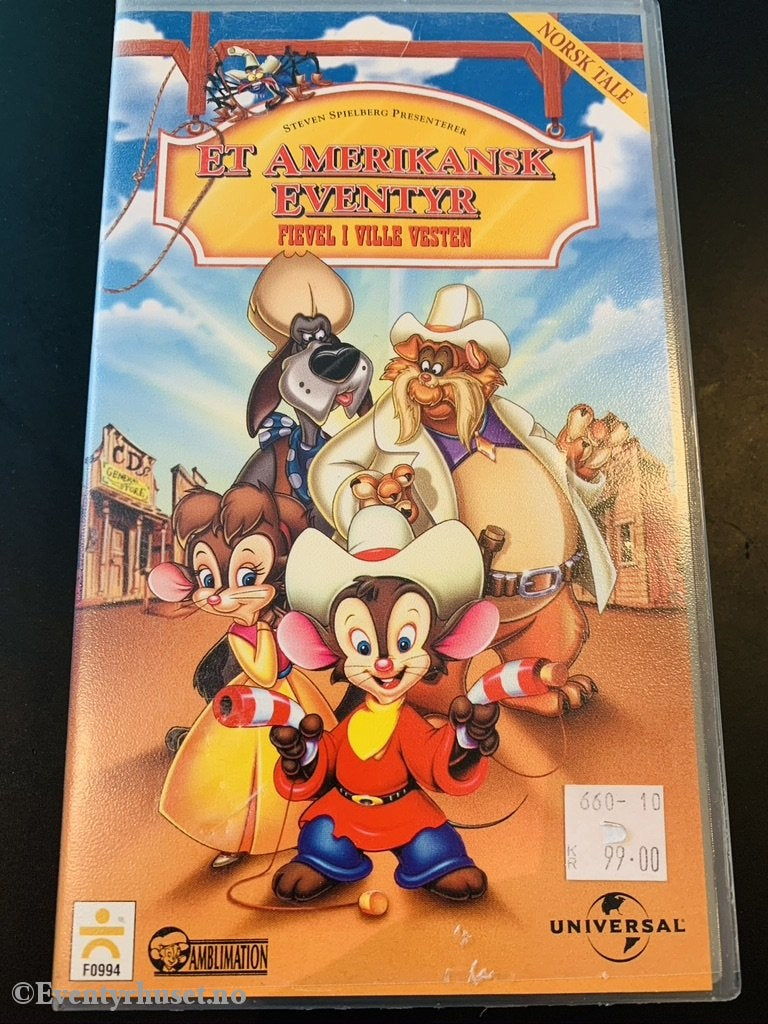 Et Amerikansk Eventyr - Fievel I Ville Vesten. 1991. Vhs. Vhs