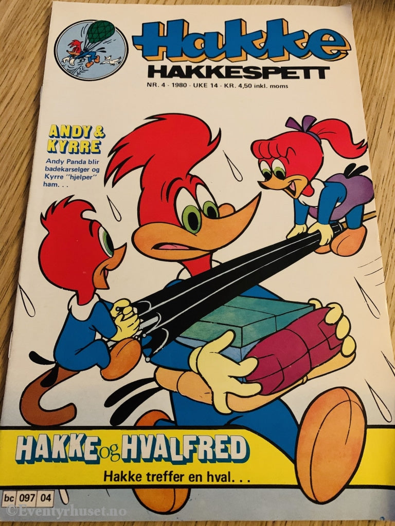 Hakke Hakkespett. 1980/04. Tegneserieblad