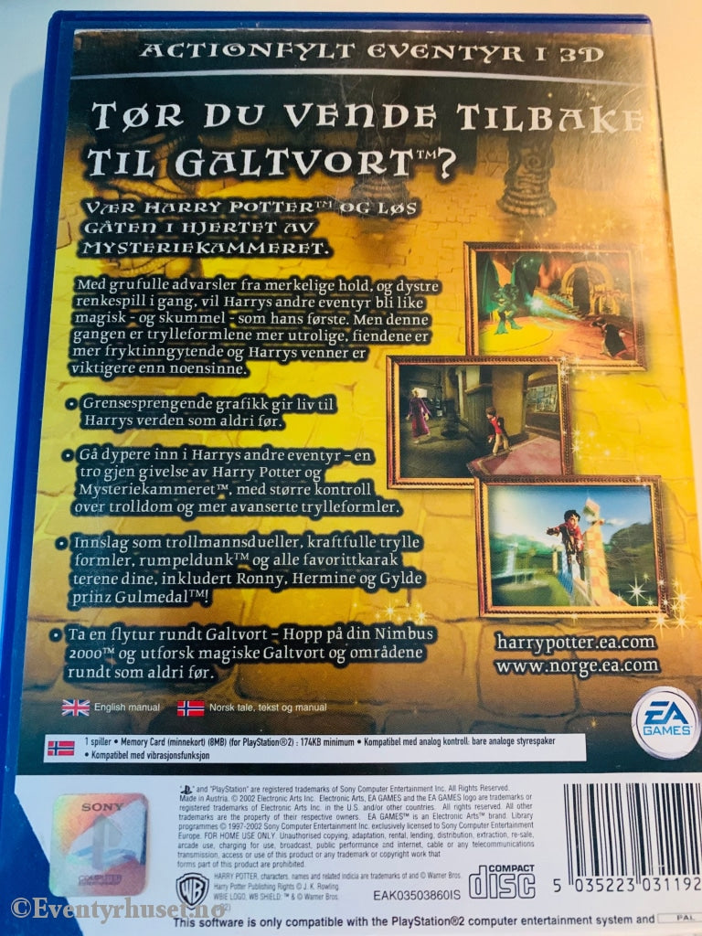 Harry Potter Og Mysteriekammeret. Ps2. Ps2