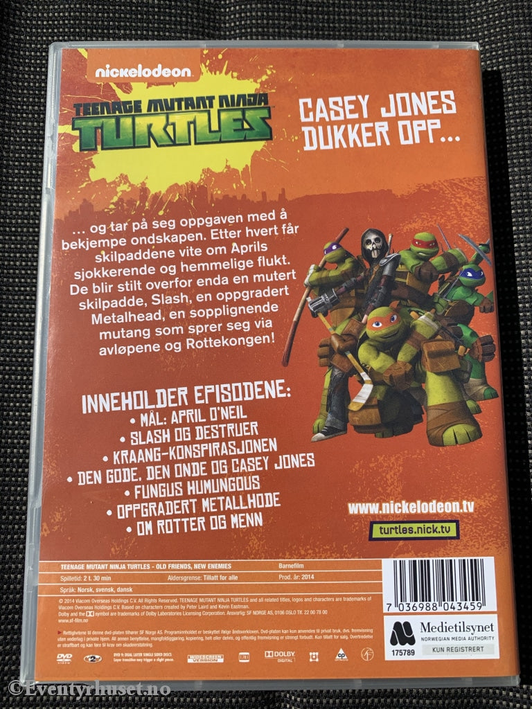 Teenage Mutant Ninja Turtles. Gamle Venner Nye Fiender. 2014. Dvd. Dvd