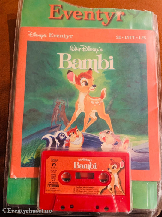 _117 Disney Eventyrbånd - Bambi. Komplett I Eske. Trimmet Topp (Se Bilde).