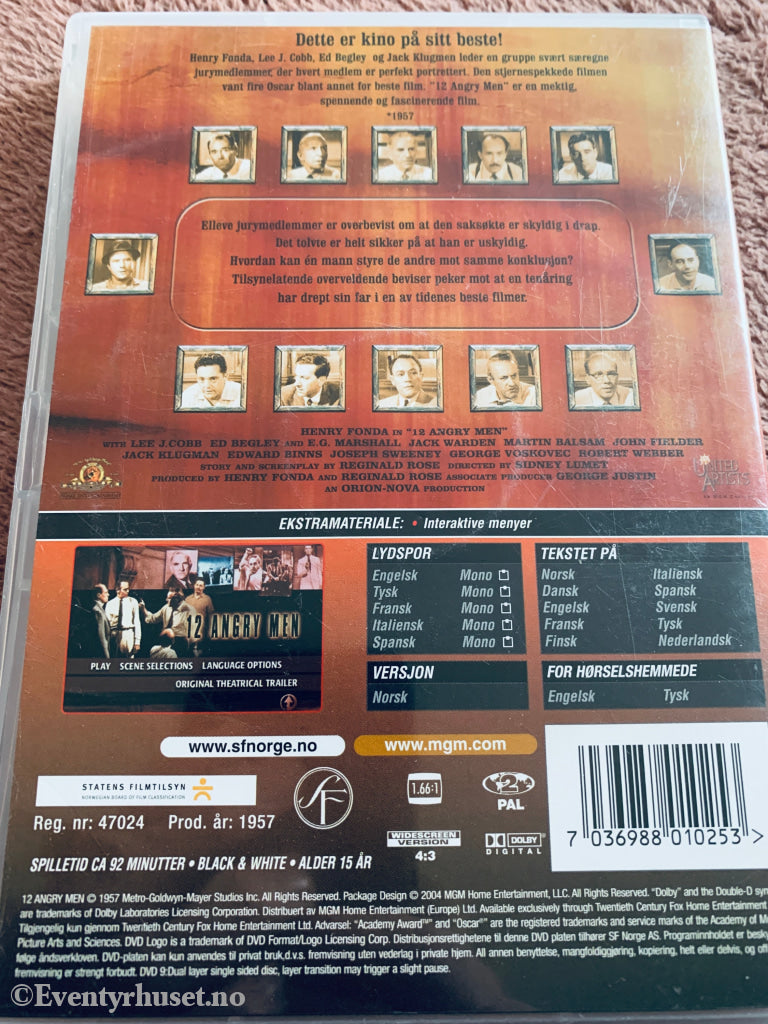 12 Angry Men (1957). DVD.