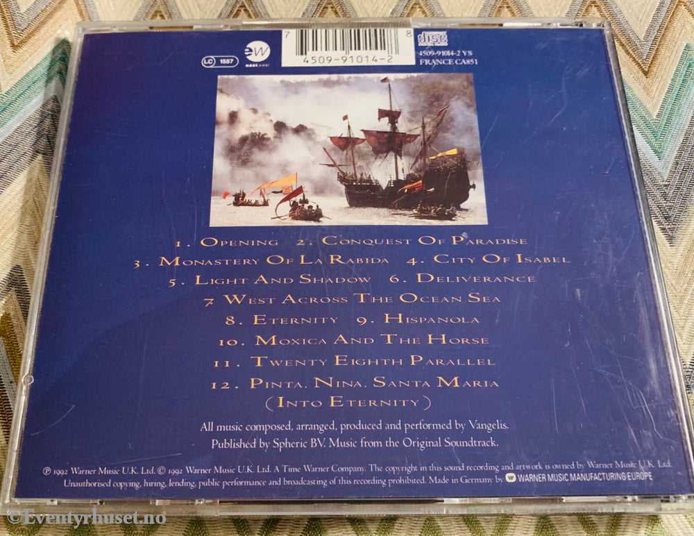 1492 Conquest Of Paradise - Soundtrack. Cd. Cd