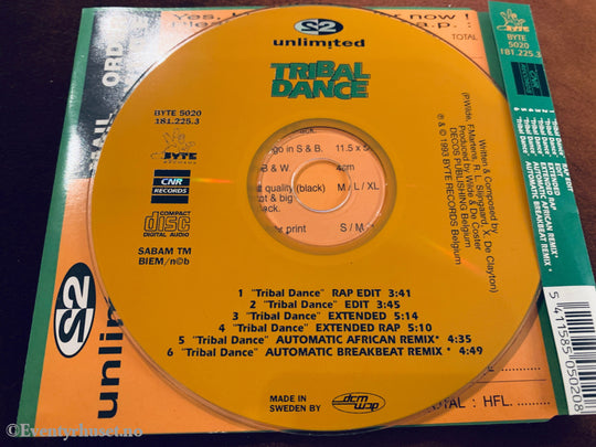 2 Unlimited. Tribal Dance. 1993. CD.