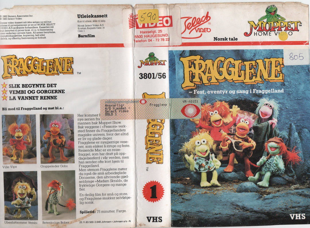 Download / Stream: Fragglene. Vol. 1. 1982/83. VHS. Norwegian dubbing.
