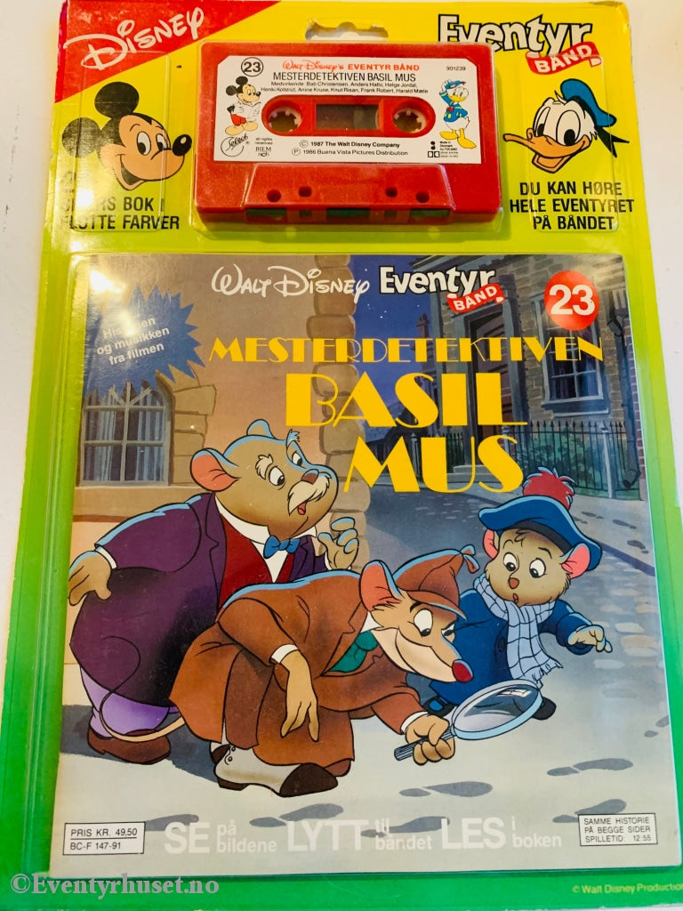 23 Disney Eventyrbånd - Mesterdetektiven Basil Mus. Komplett I Uåpnet Eske!