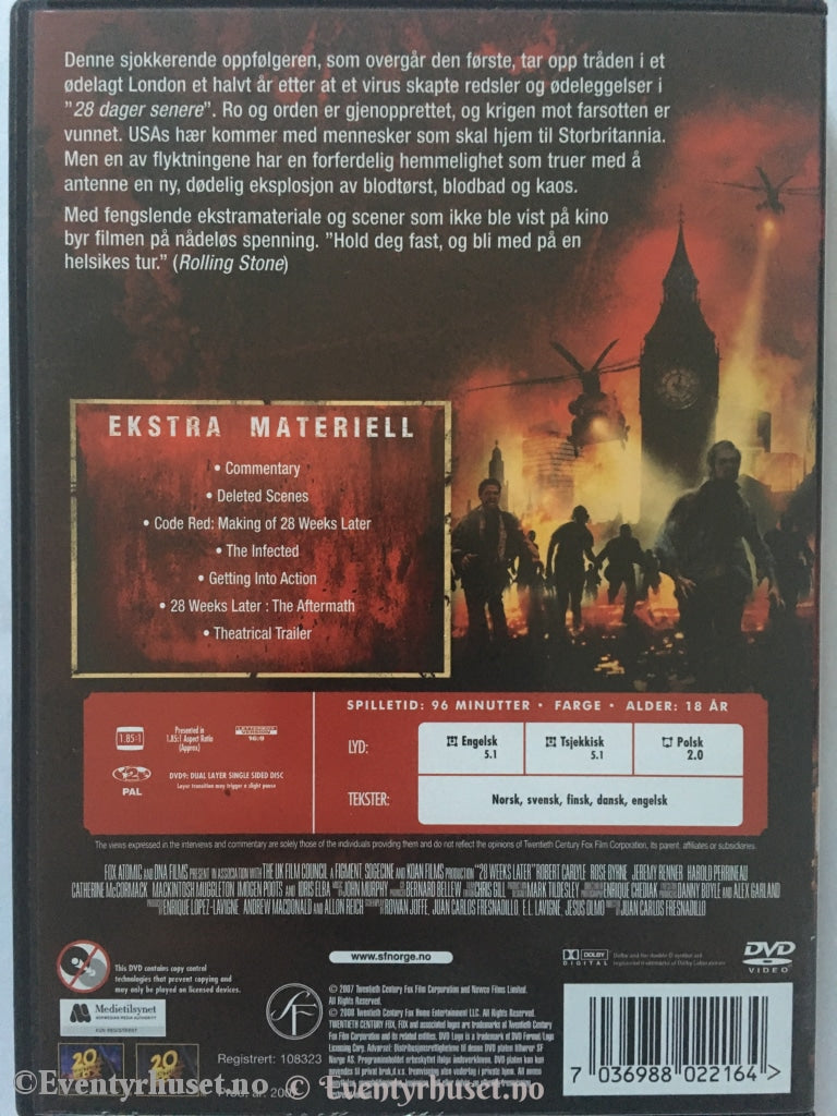28 Weeks Later. Dvd. Dvd