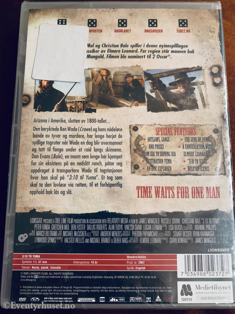 3:10 To Yuma. 2007. Dvd. Ny I Plast! Dvd