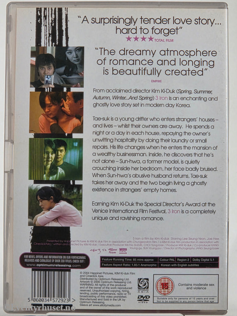 3-Iron (2004). DVD. Scanbox / Egmont Film