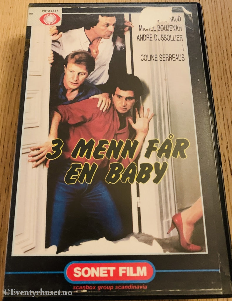 3 Menn Får En Baby. 1985. Vhs Big Box.