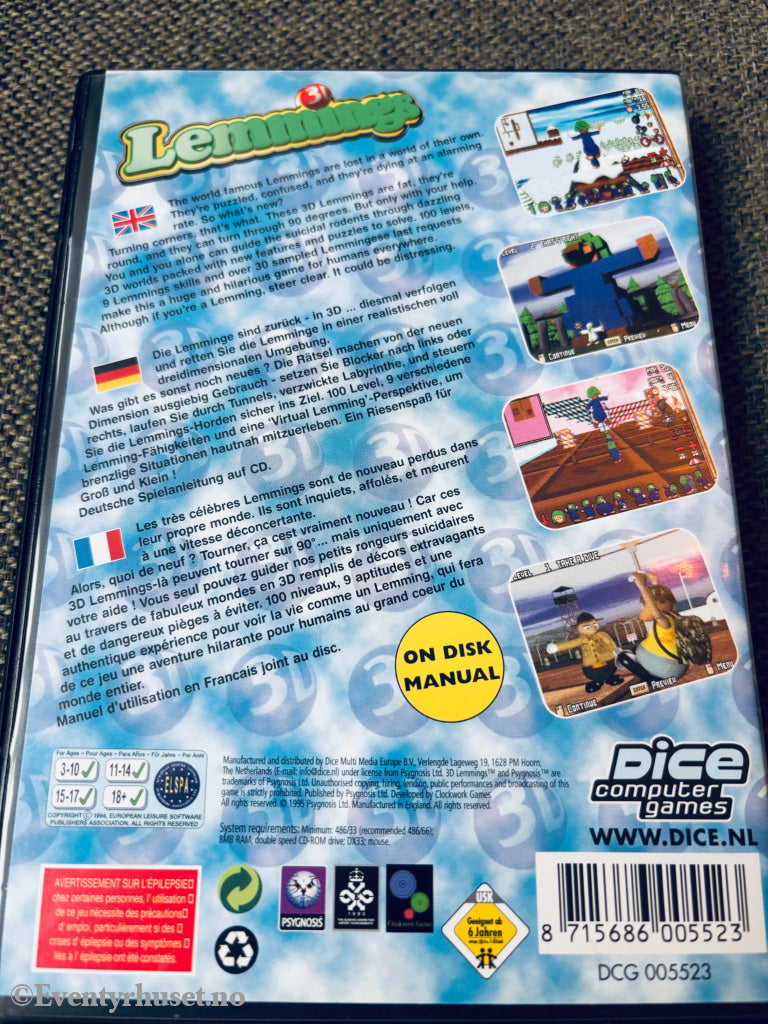 3D Lemmings. PC.
