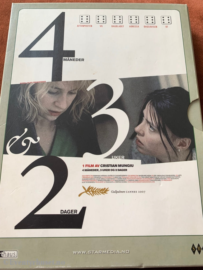 4 Måneder 3 Uker Og 2 Dager 2007. Dvd. Dvd