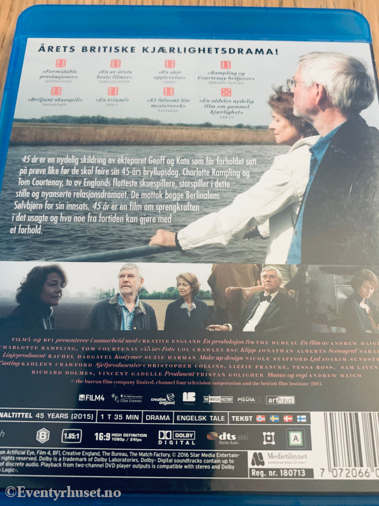 45 år (45 Years) (2015). Blu-Ray.
