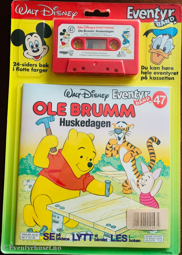 47 Disney Eventyrbånd. Ole Brumm - Huskedagen. Komplett I Eske. Eventyrbånd