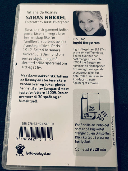 Tatiana De Rosnay. Saras nøkkel. Lydbok på digikort.