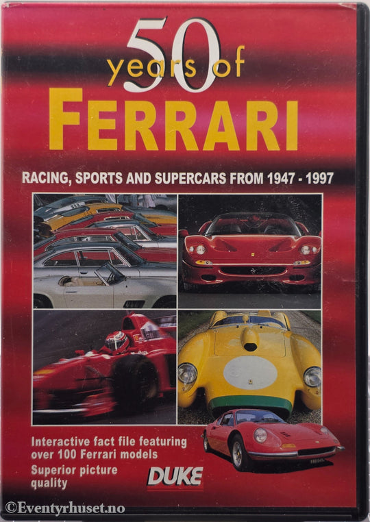 50 Years of Ferrari (1997). DVD.