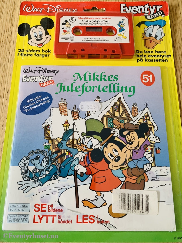 51 Disney Eventyrbånd. Mikkes Julefortelling. Ny I Uåpnet Eske! Eventyrbånd