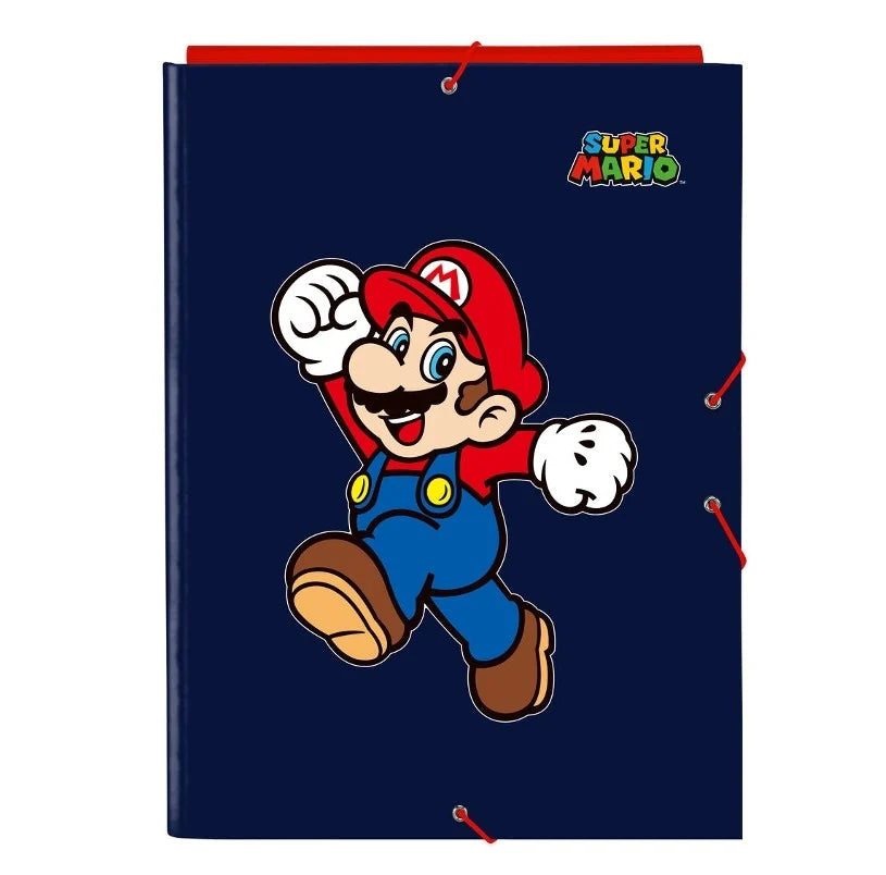 SUPER MARIO - A4 Premium Binder with Flaps & Elastic Band