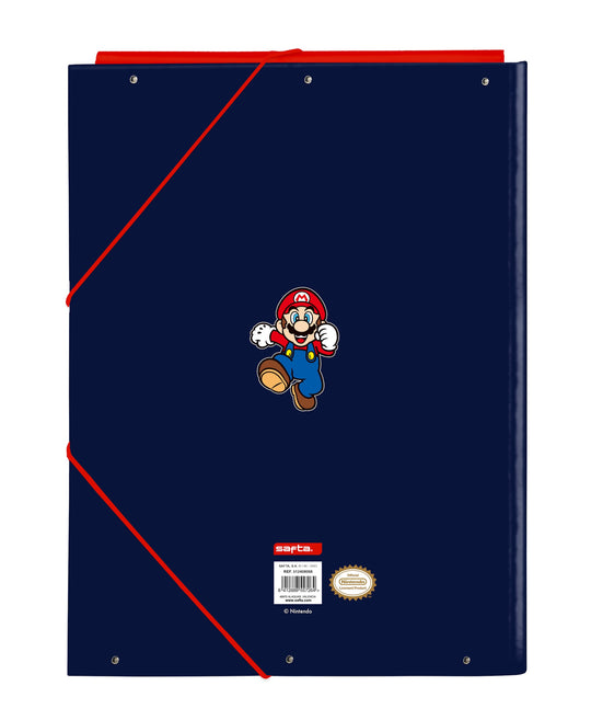SUPER MARIO - A4 Premium Binder with Flaps & Elastic Band