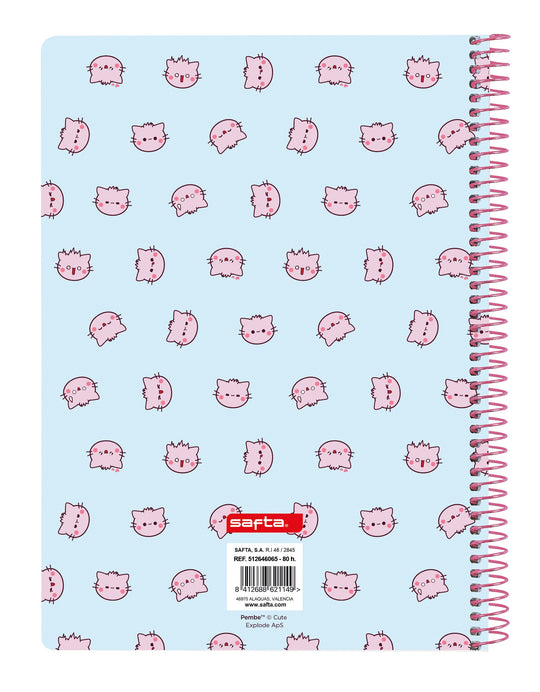 THE PINK CAT - A5 Notebook