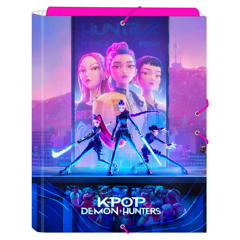 K-POP DEMON HUNTERS - A4 Premium Binder with Flaps & Elastic Band