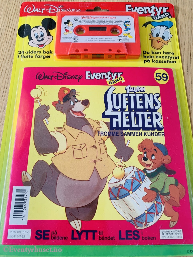 59 Disney Eventyrbånd - Talespin Luftens Helter Tromme Sammen Kunder. Ny I Uåpnet Eske!