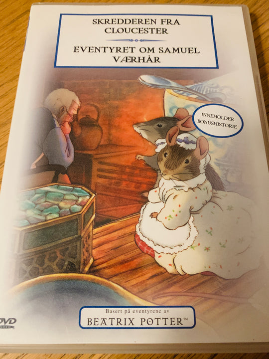 Beatrix Potter. Skredderen fra Cloucester / Eventyret om Samuel Værhår. DVD.