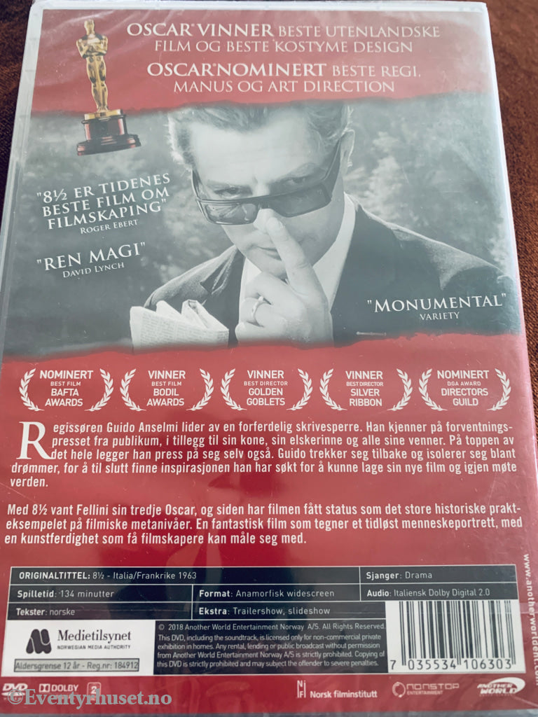 8½. DVD. Ny i plast!