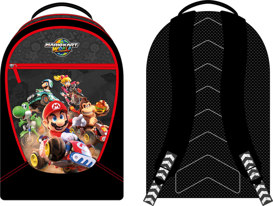 MARIO KART WORLD - 3 Compartiments BackPack '32x45x18cm'